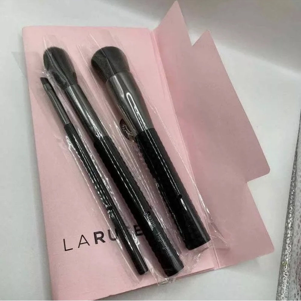 LaRuce Black 3pc Makeup Brush Set